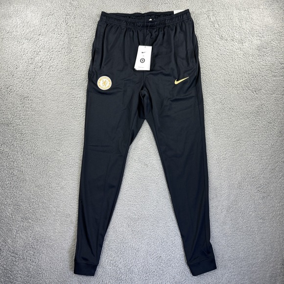Nike Chelsea FC Strike Pants‎ Mens Medium Black Joggers Soccer Football Club NEW - Picture 1 of 9
